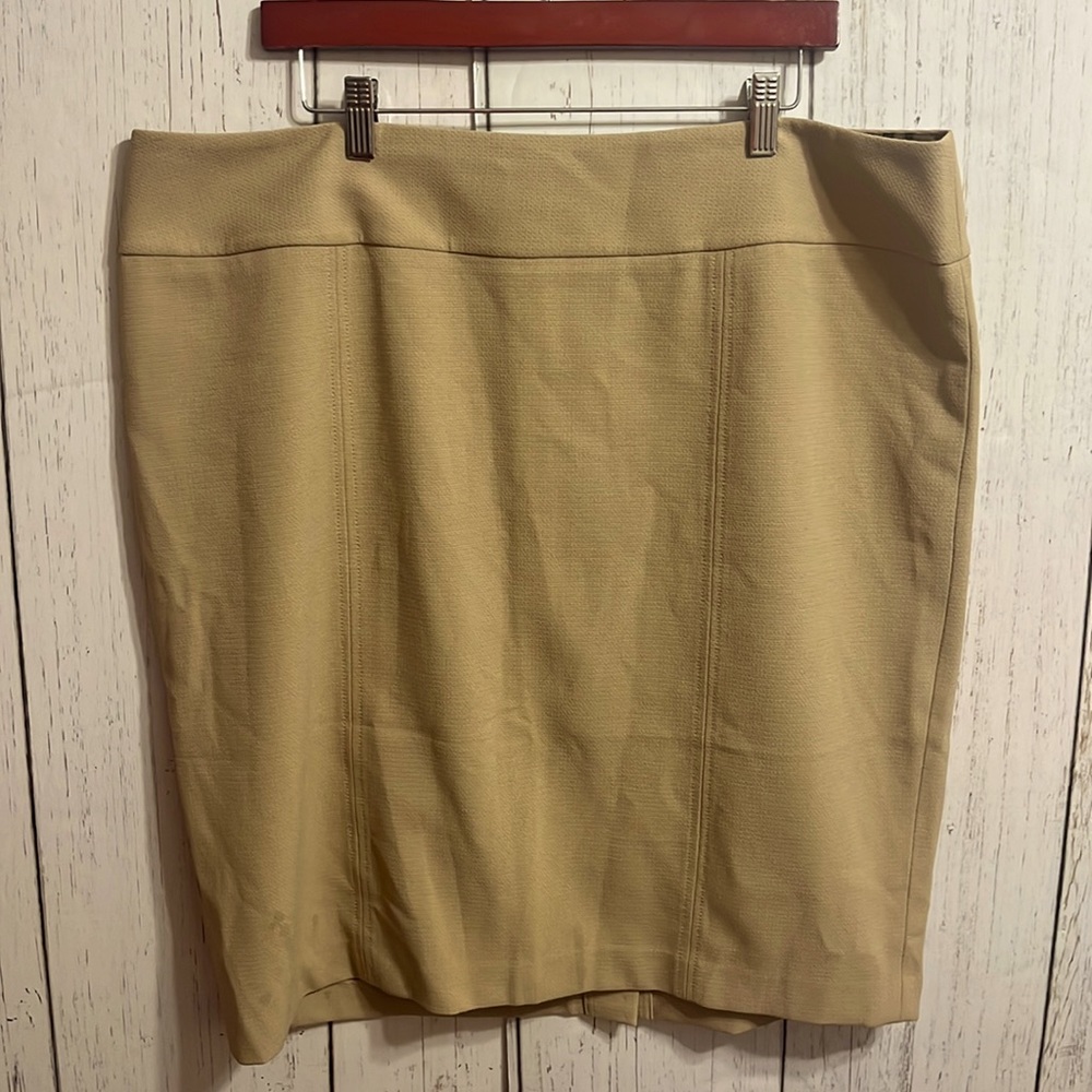 Lane Bryant Tan Pencil Skirt Size 20